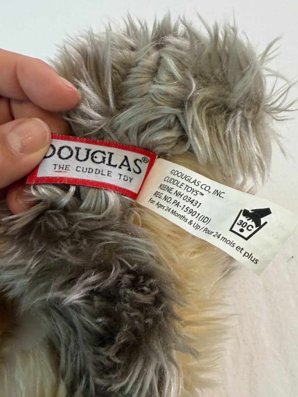 Douglas Yorkshire Terrier Yorkie Plush Stuffed Dog Gray Tan 11" Cuddle Toy - Picture 5 of 7